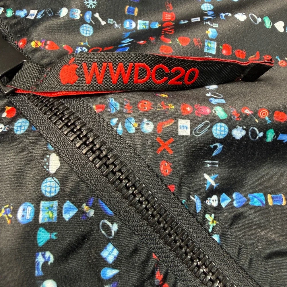 Apple‎ Software Mens Smalll Reversible Bomber Jacket Black Plaid Tech Streetwear